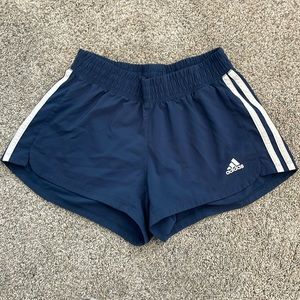 blue adidas shorts. size xs